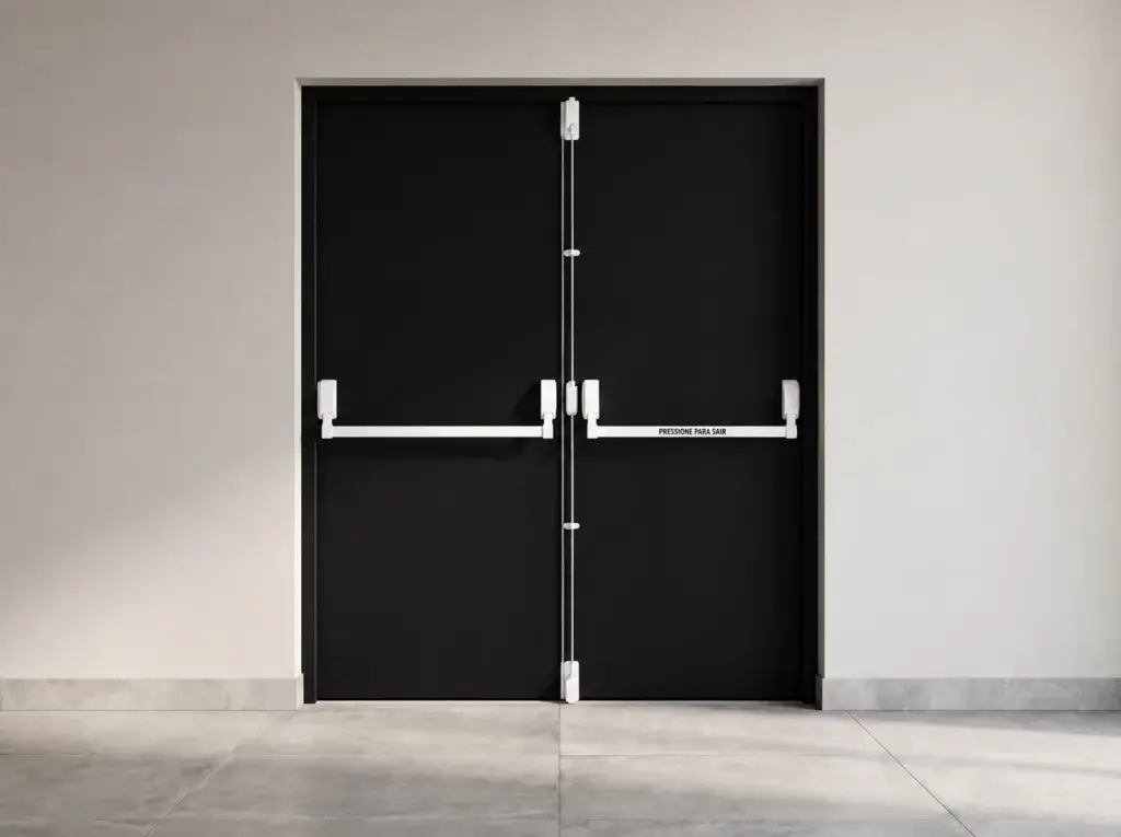 porta corta fogo dupla branco