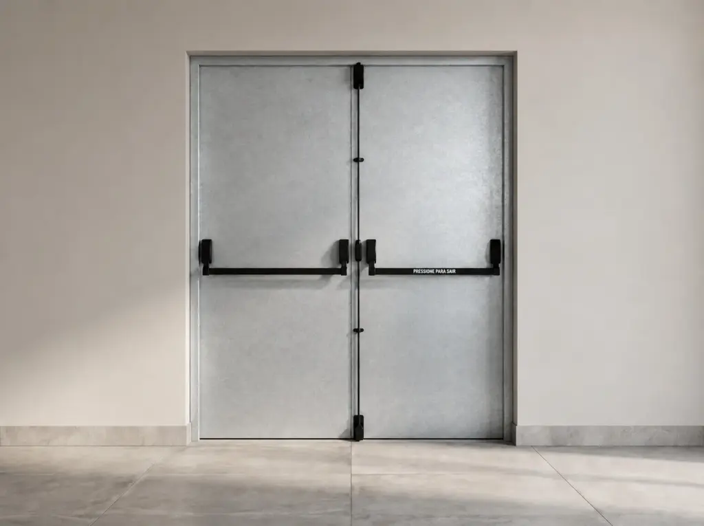 porta corta fogo dupla branco
